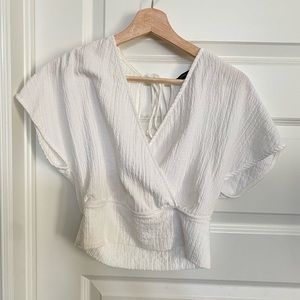White crop top from Dynamite
